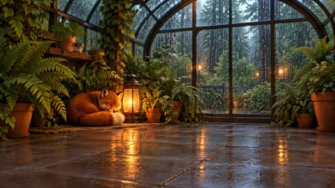 Red Fox in Greenhouse