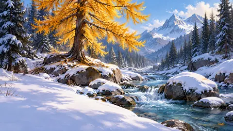 Golden Larch Mountain Stream