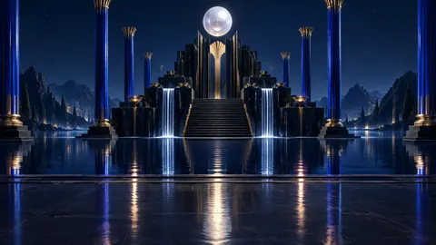 Obsidian Shrine With Pearl Sphere