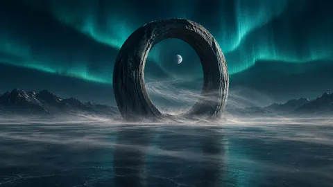 Stone Ring Under Aurora