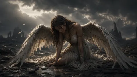 Winged Girl in Muddy Ruins