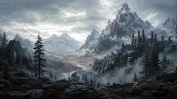 Frozen Ruins Valley live wallpaper