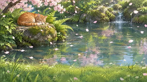 Ginger Cat by Cherry Pond