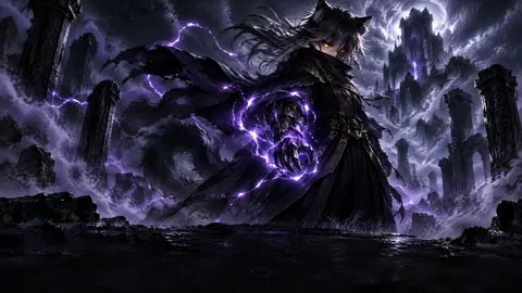 Cat-Eared Guardian With Lightning