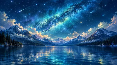 Galaxy Over Alpine Lake