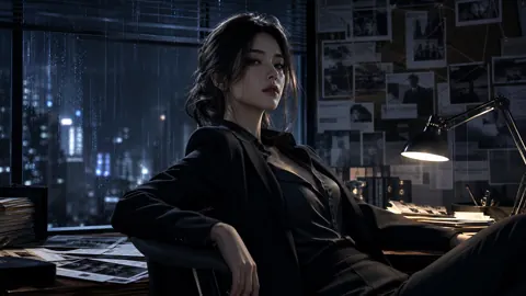 Female Investigator at Desk