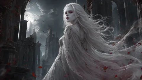 Albino Vampire in Ruins