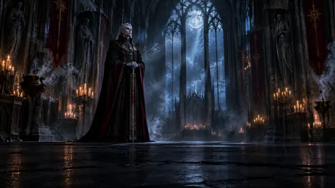 Ceremonial Guardian in Gothic Basilica