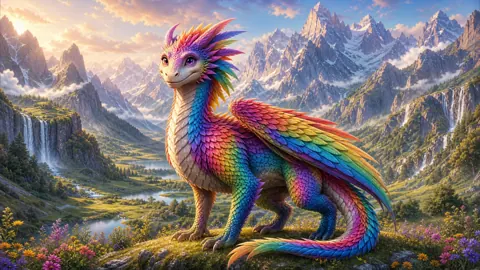 Rainbow Wyvern Mountain Valley