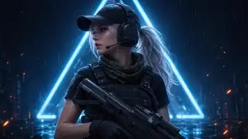 Neon Vigil Soldier live wallpaper