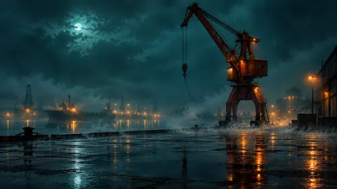 Rust Red Crane Harbor