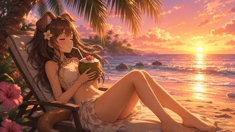 Golden Coconut Breeze live wallpaper