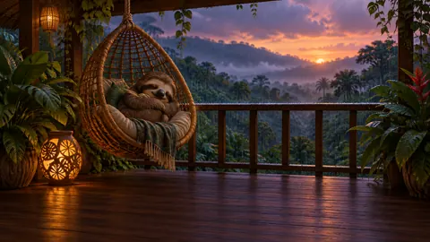 Sloth in Rainforest Hanging Chair