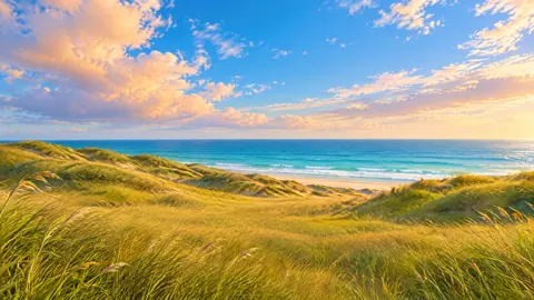 Golden Dunes by Turquoise Sea