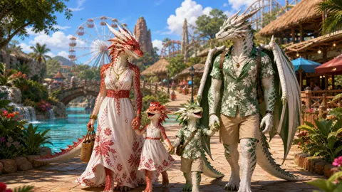 Dragonborn Family at Holiday Park