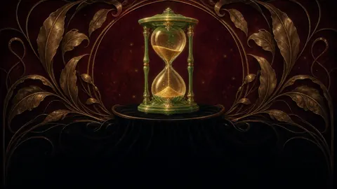 Jade Hourglass With Golden Sand