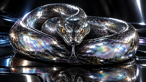 Chrome Viper With Amber Eyes