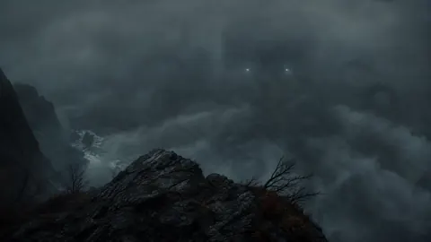 Glowing-Eyed Sea Monster Cliff