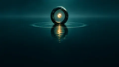 Cracked Onyx Ring With Pearl