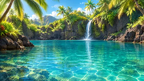Tropical Waterfall Lagoon