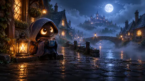 Hooded Lantern Keeper in Rain