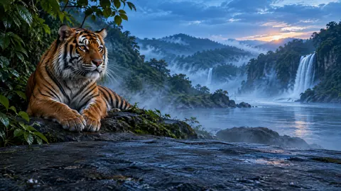 Bengal Tiger by Jungle River