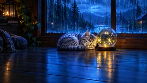 Sleeping Tabby With Firefly Orb