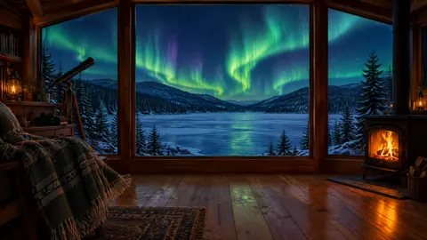 Cabin Observatory Under Aurora