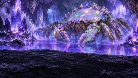 Opal Crab in Salt Cavern