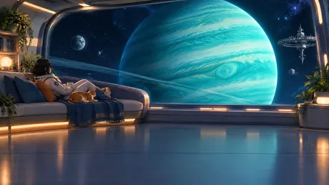 Astronaut and Cat by Gas Giant