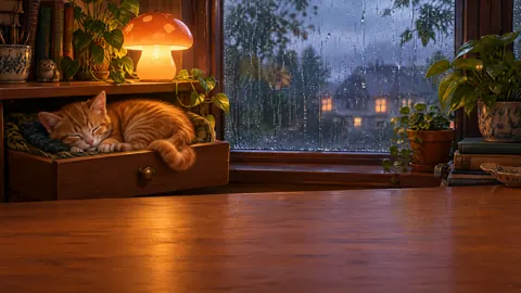 Ginger Kitten in Desk Drawer