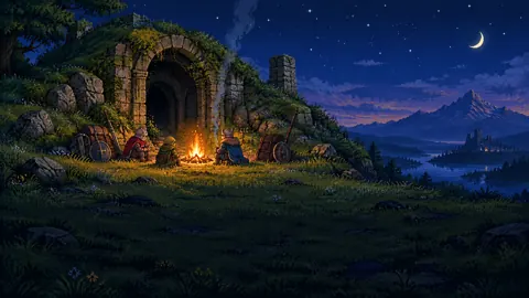 Tiny Knights by Campfire