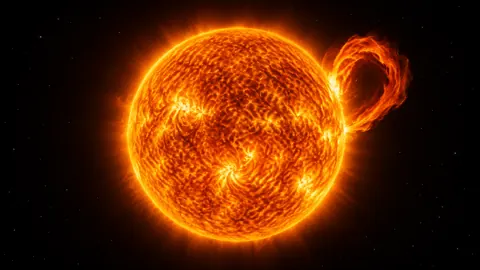 Sun With Solar Prominence