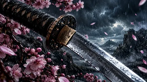 Rain-Soaked Katana by Castle