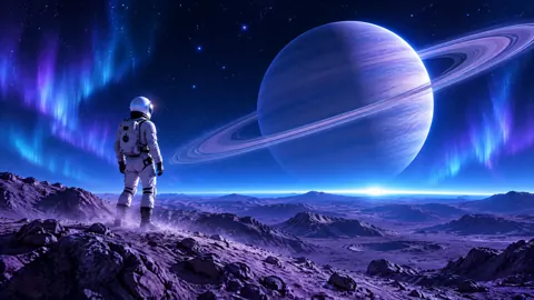 Astronaut on Violet Moon