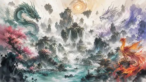 Dragon and Phoenix Mountains