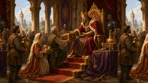 Medieval King Receiving Tribute