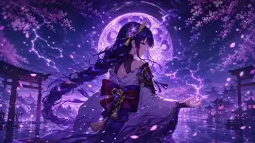 Violet Shrine Thunder live wallpaper