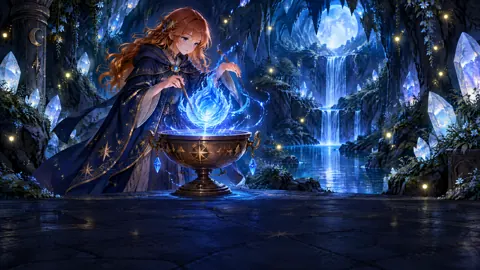 Copper-Haired Mage With Blue Flame
