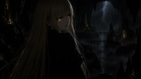 Blonde Gothic Woman in Cavern