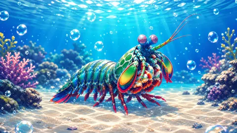 Mantis Shrimp on Coral Reef
