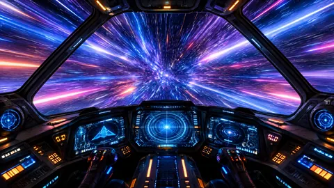 Spaceship Cockpit in Hyperspace