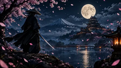 Samurai Overlooking Mount Fuji