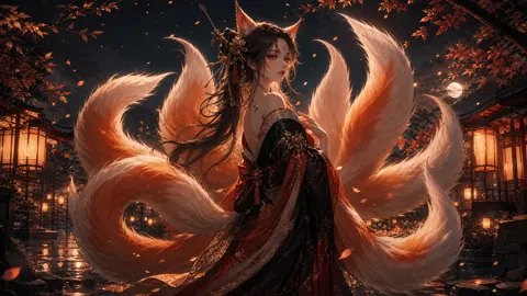 Nine-Tailed Fox in Kimono