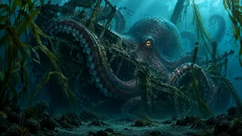 Amber-Eyed Octopus Shipwreck