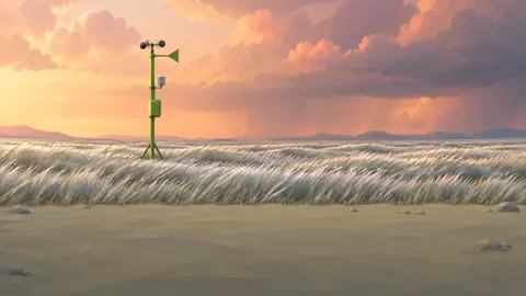 Weather Station in Silver Grass