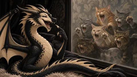 Wyvern Laughing at Cats