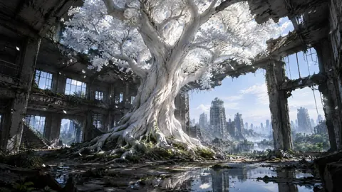 White Tree in Ruined City