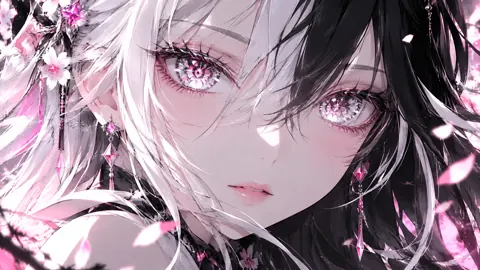 Anime Woman With Cherry Blossoms