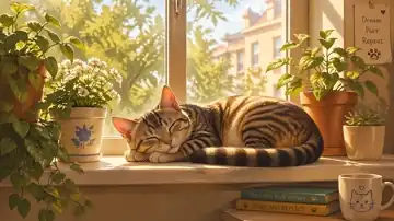 Sunlit Tabby Dream live wallpaper